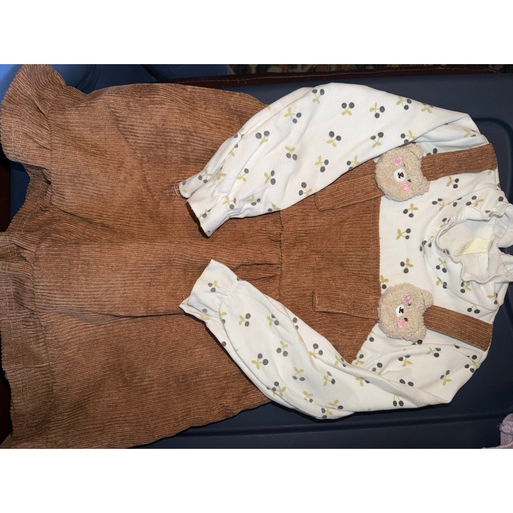 Bear dress with long sleeve top one piece 3T
